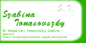 szabina tomasovszky business card